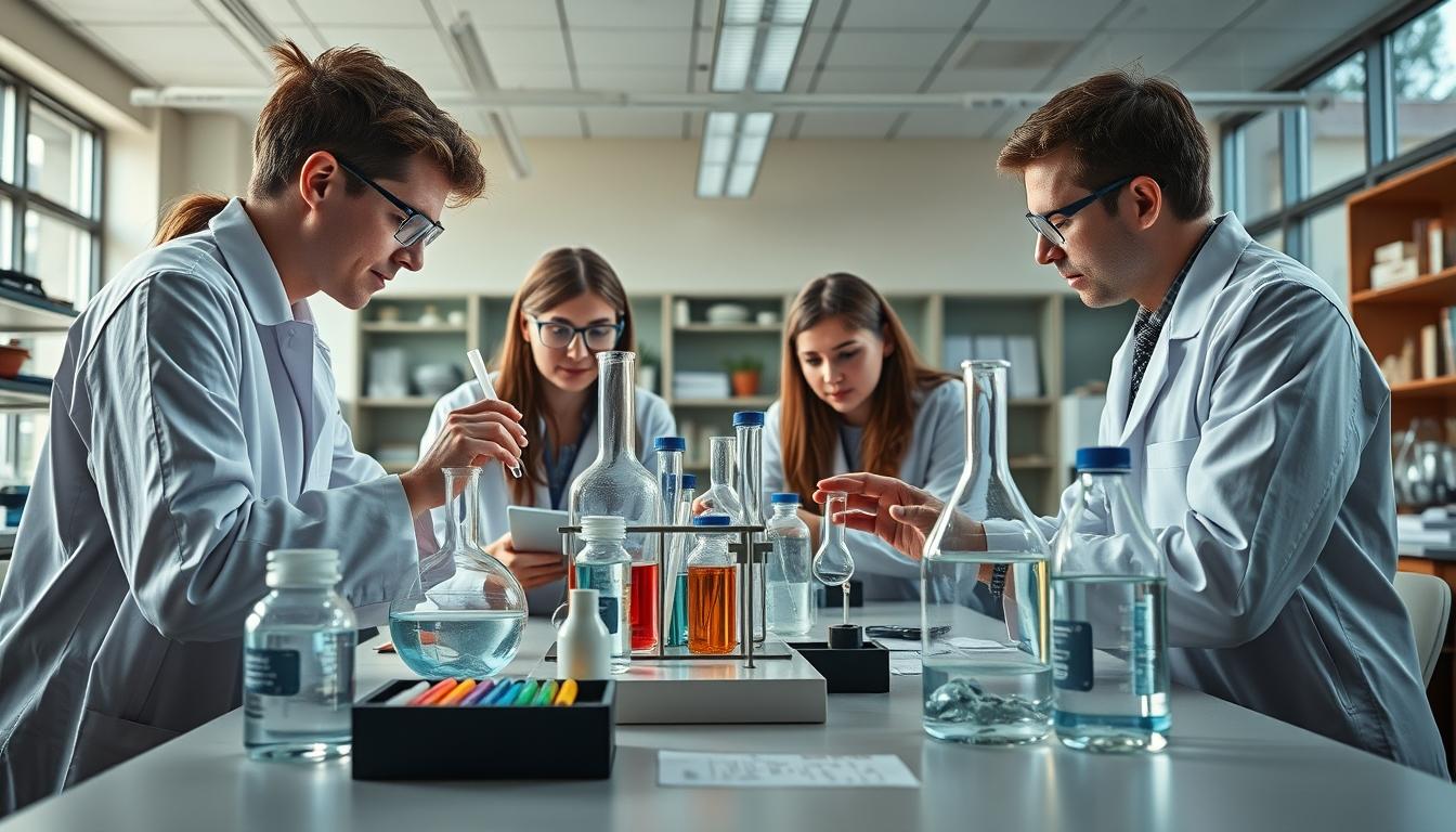 Students collaborating in study space