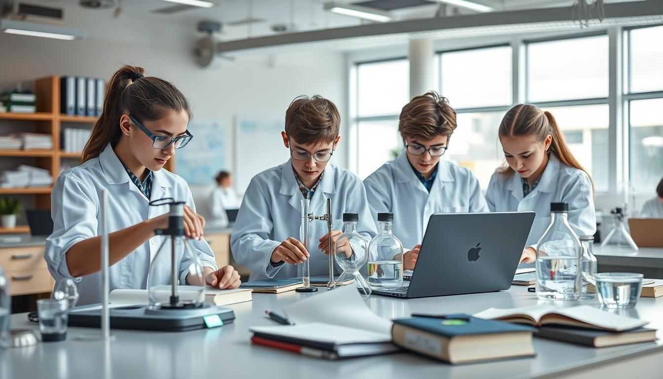 Student developing practical and academic skills